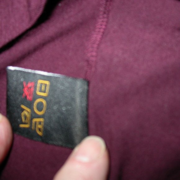 Burgundy  Rauched Deep V-Neck Tunic - Picture 7 of 10